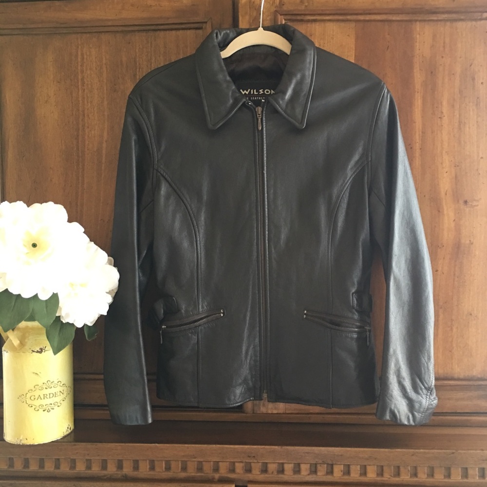 Leather coat
